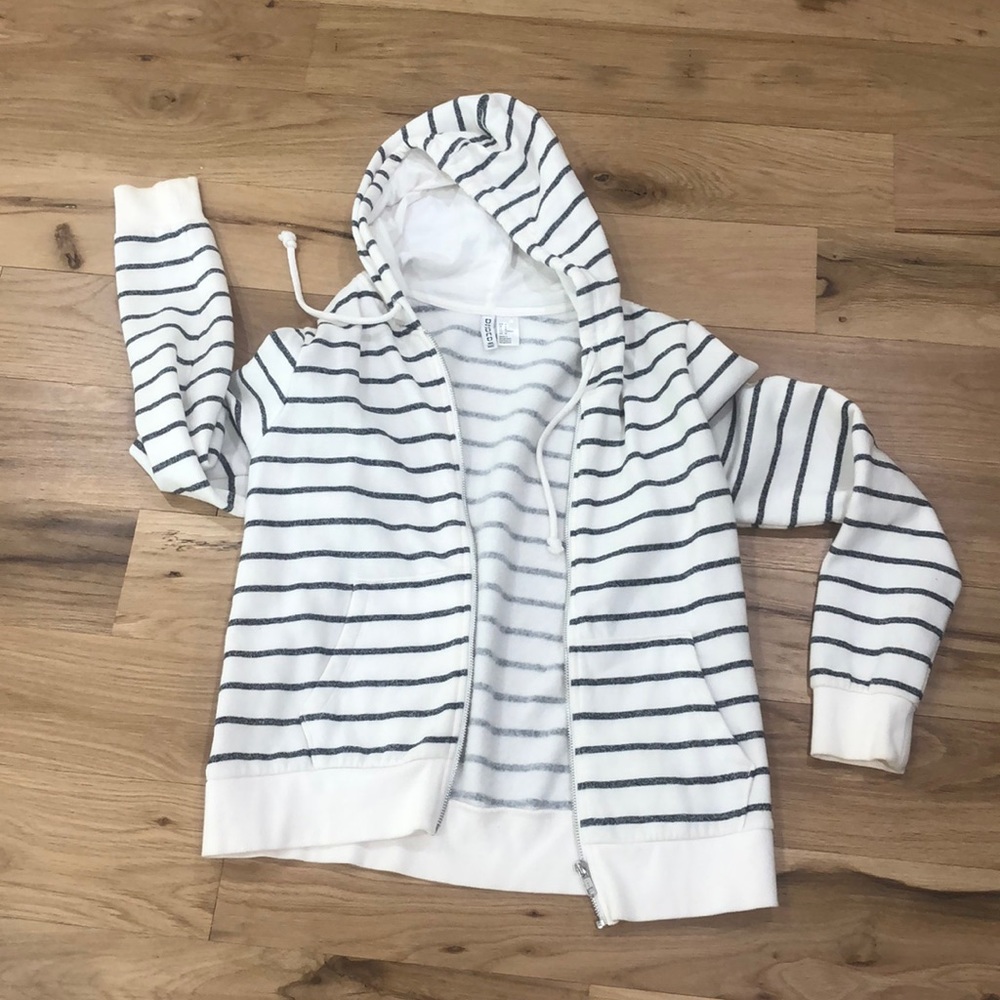 Striped fleece jacket